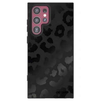 Picasee Μαύρη θήκη σιλικόνης για Samsung Galaxy S22 Ultra 5G - Midnight Leopard