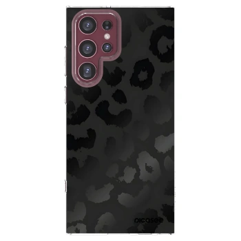 Picasee διαφανής θήκη σιλικόνης Samsung Galaxy S22 Ultra 5G - Midnight Leopard