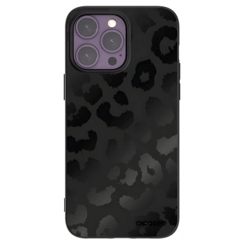 Picasee Μαύρη θήκη σιλικόνης για Apple iPhone 14 Pro Max - Midnight Leopard