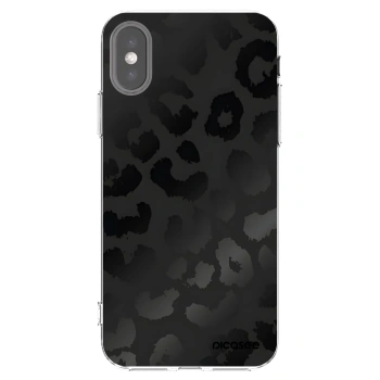 Picasee διαφανής θήκη σιλικόνης Apple iPhone X/XS - Midnight Leopard