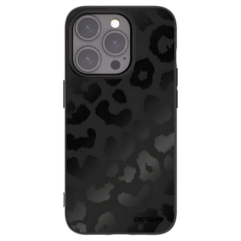 Picasee Μαύρη θήκη σιλικόνης για Apple iPhone 15 Pro - Midnight Leopard
