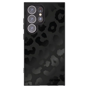 Picasee Μαύρη θήκη σιλικόνης για Samsung Galaxy S24 Ultra S928B 5G - Midnight Leopard