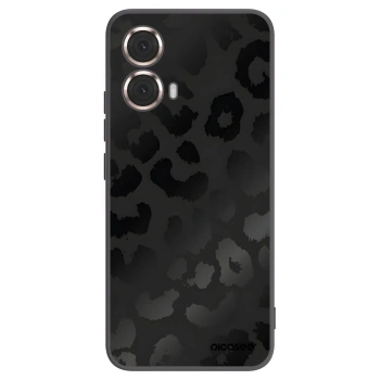 Picasee Μαύρη θήκη σιλικόνης για Motorola Moto G85 - Midnight Leopard