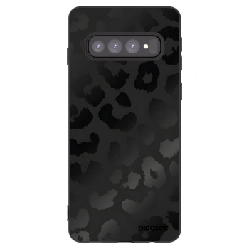 Picasee Μαύρη θήκη σιλικόνης για Samsung Galaxy S10 G973 - Midnight Leopard