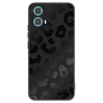 Picasee Μαύρη θήκη σιλικόνης για Motorola Moto G34 5G - Midnight Leopard