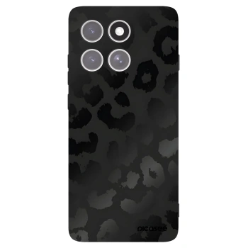 Picasee Μαύρη θήκη σιλικόνης για Motorola Edge 60 Pro - Midnight Leopard