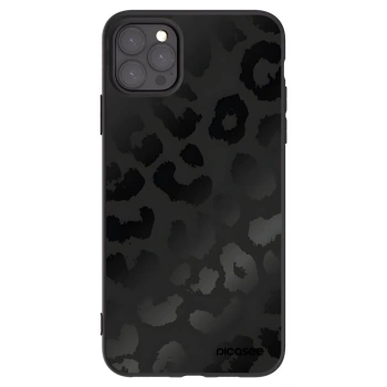 Picasee Μαύρη θήκη σιλικόνης για Apple iPhone 11 Pro Max - Midnight Leopard