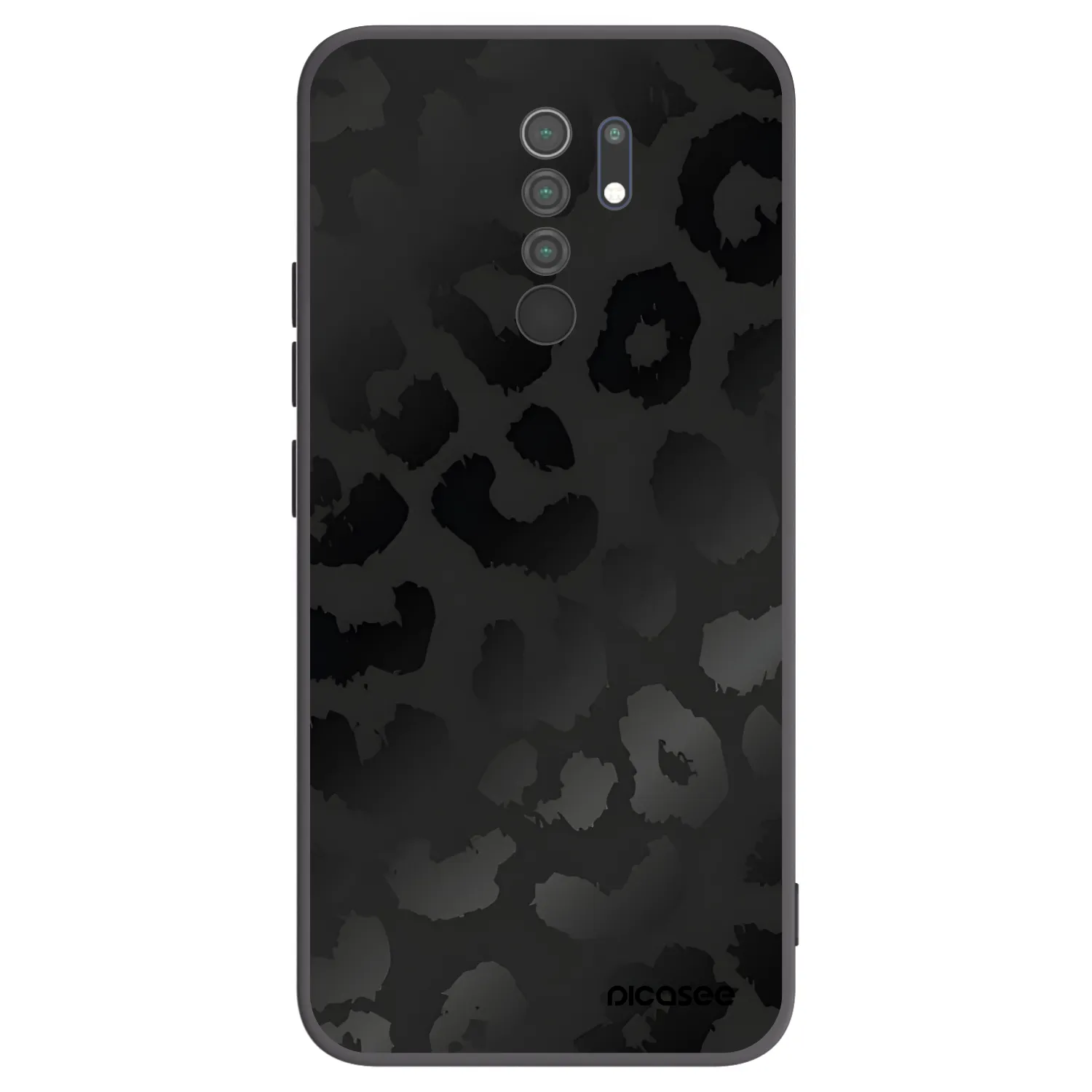 Picasee Μαύρη θήκη σιλικόνης για Xiaomi Redmi 9 - Midnight Leopard
