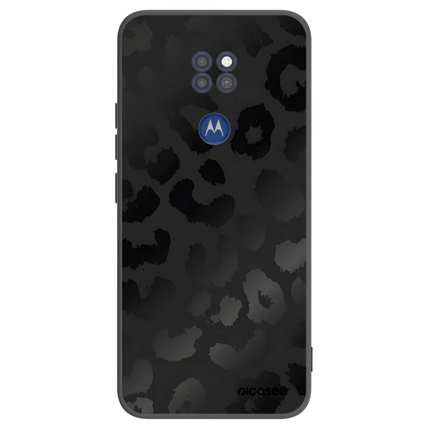 Picasee Μαύρη θήκη σιλικόνης για Motorola Moto G9 Play - Midnight Leopard