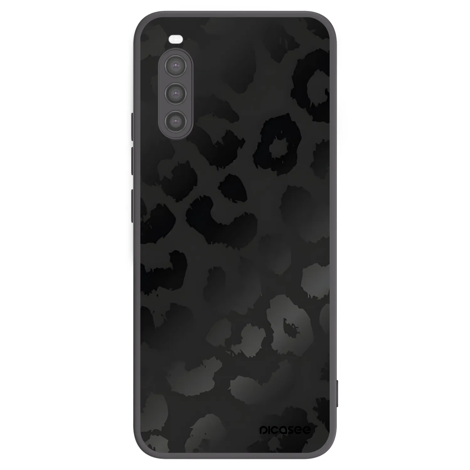 Picasee Μαύρη θήκη σιλικόνης για Sony Xperia 10 II - Midnight Leopard