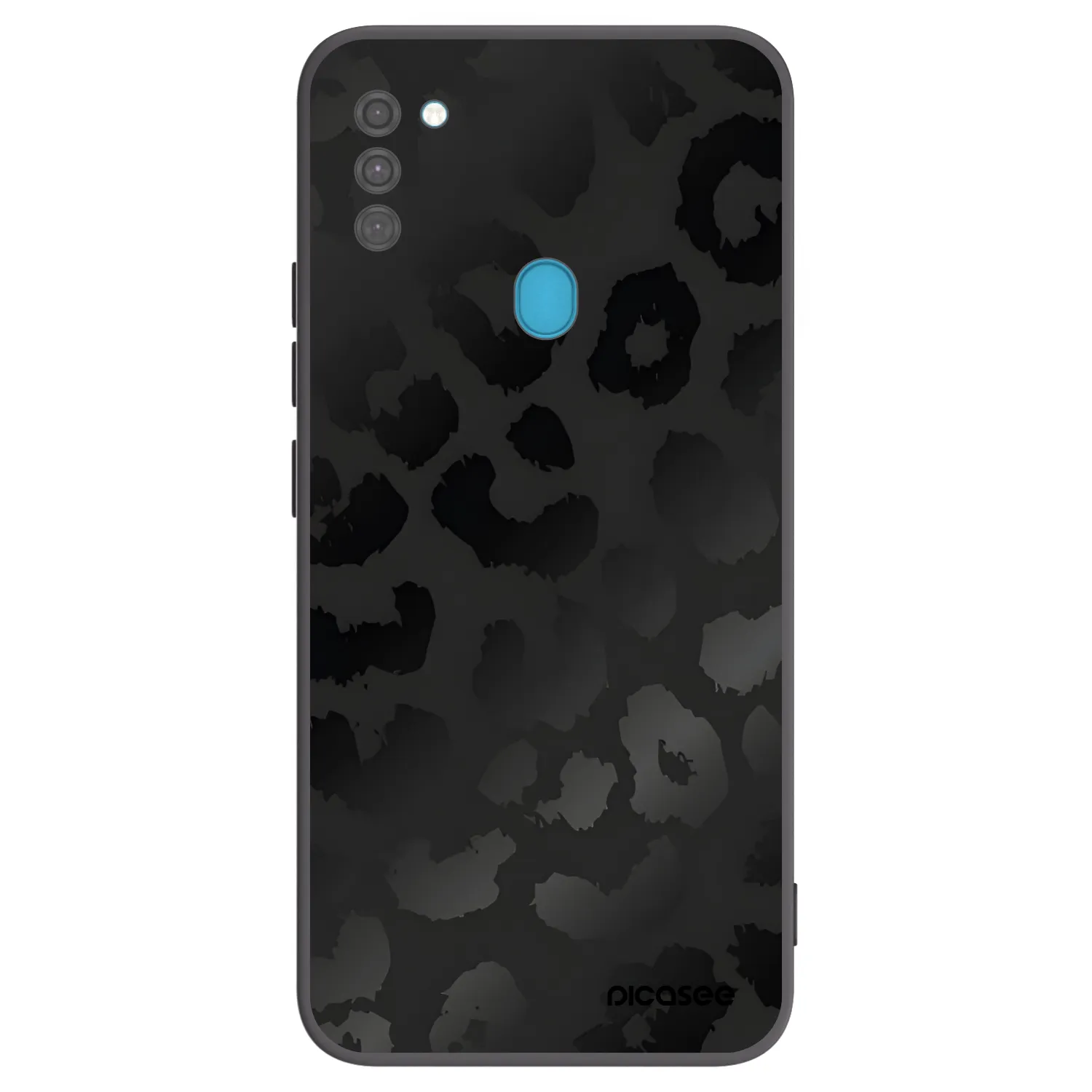 Picasee Μαύρη θήκη σιλικόνης για Samsung Galaxy M11 - Midnight Leopard