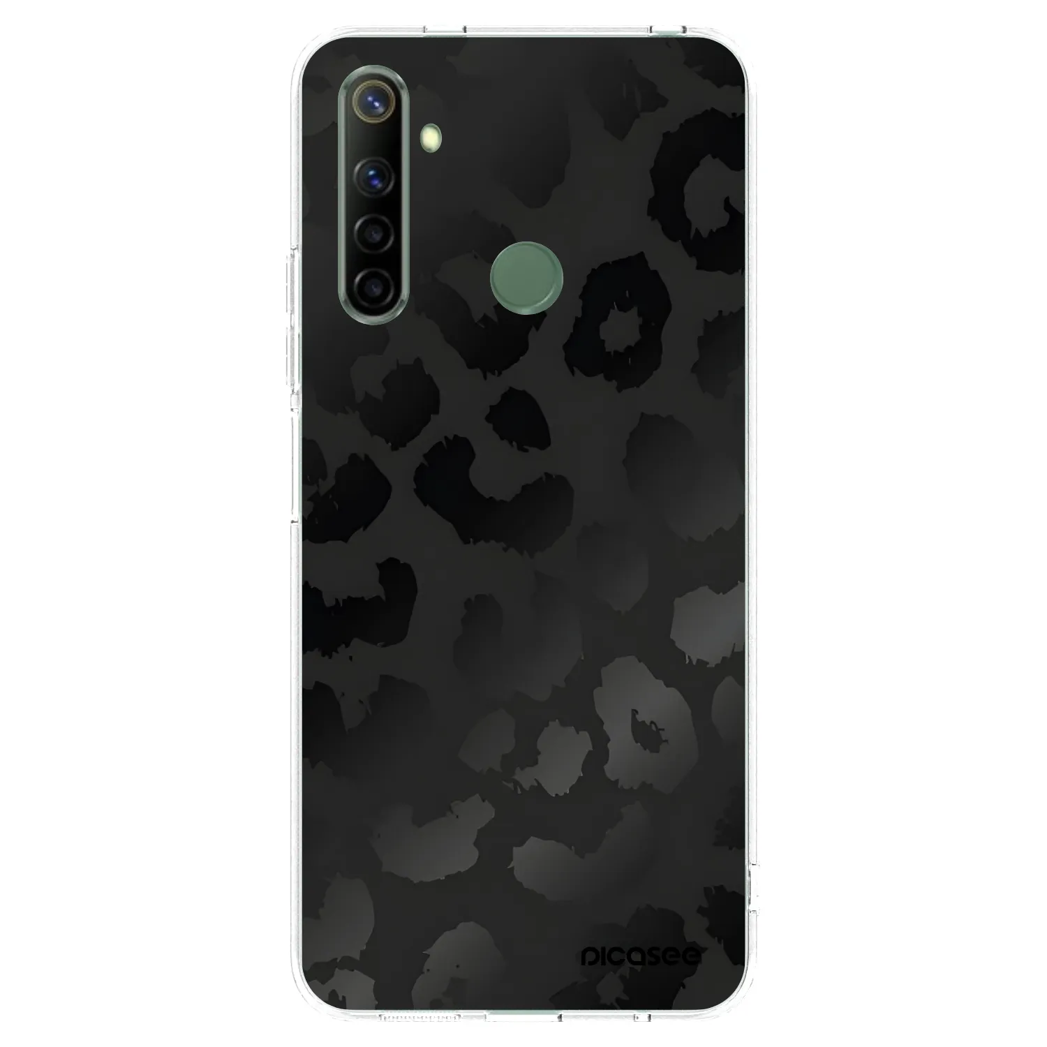 Picasee διαφανής θήκη σιλικόνης Realme 6i - Midnight Leopard