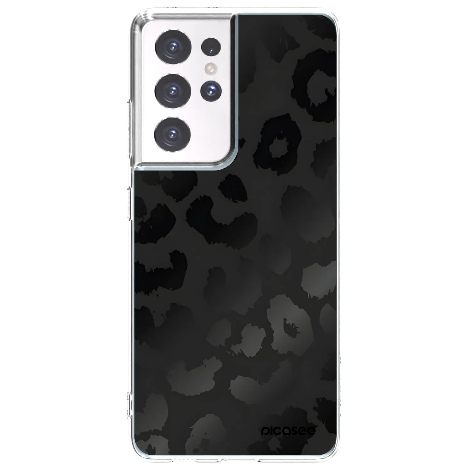 Picasee διαφανής θήκη σιλικόνης Samsung Galaxy S21 Ultra 5G G998B - Midnight Leopard
