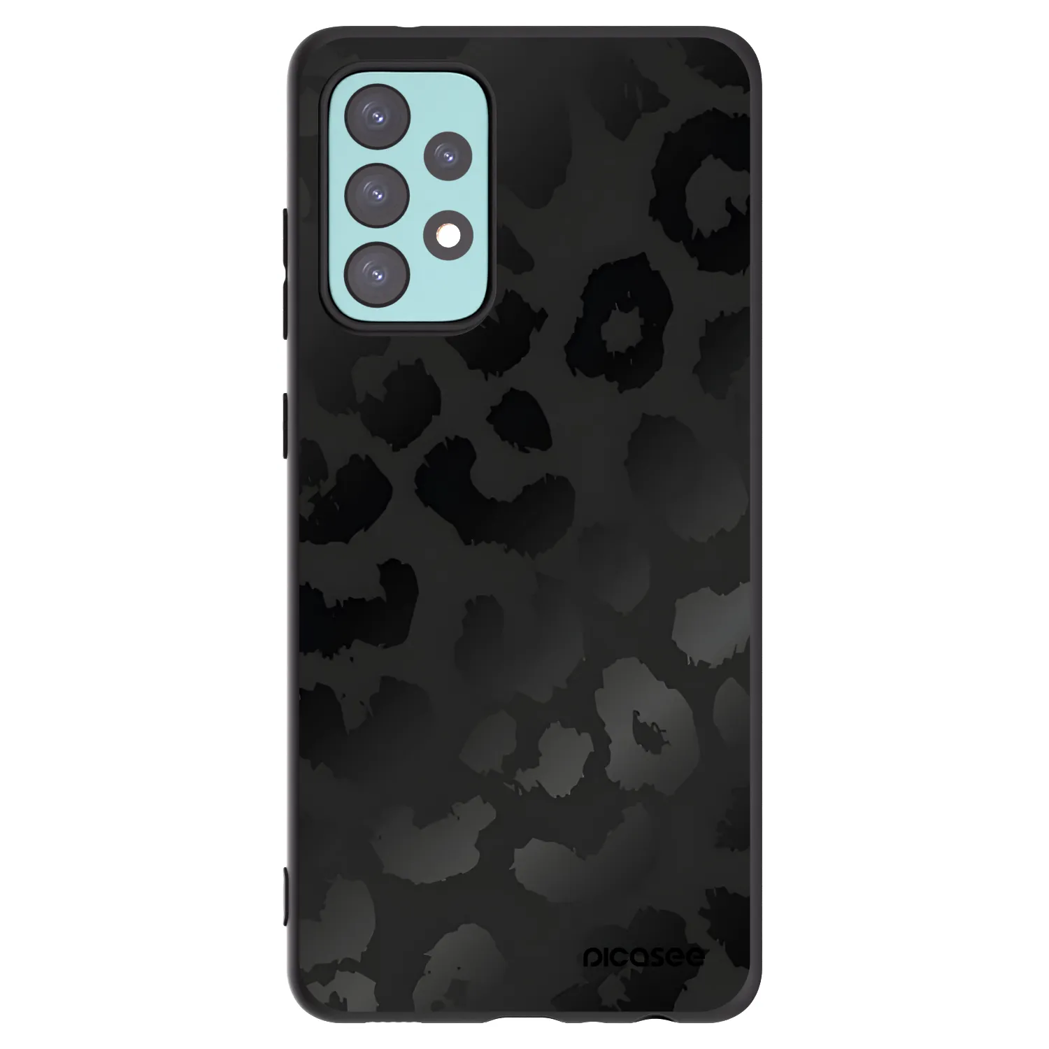 Picasee Μαύρη θήκη σιλικόνης για Samsung Galaxy A72 A725F - Midnight Leopard