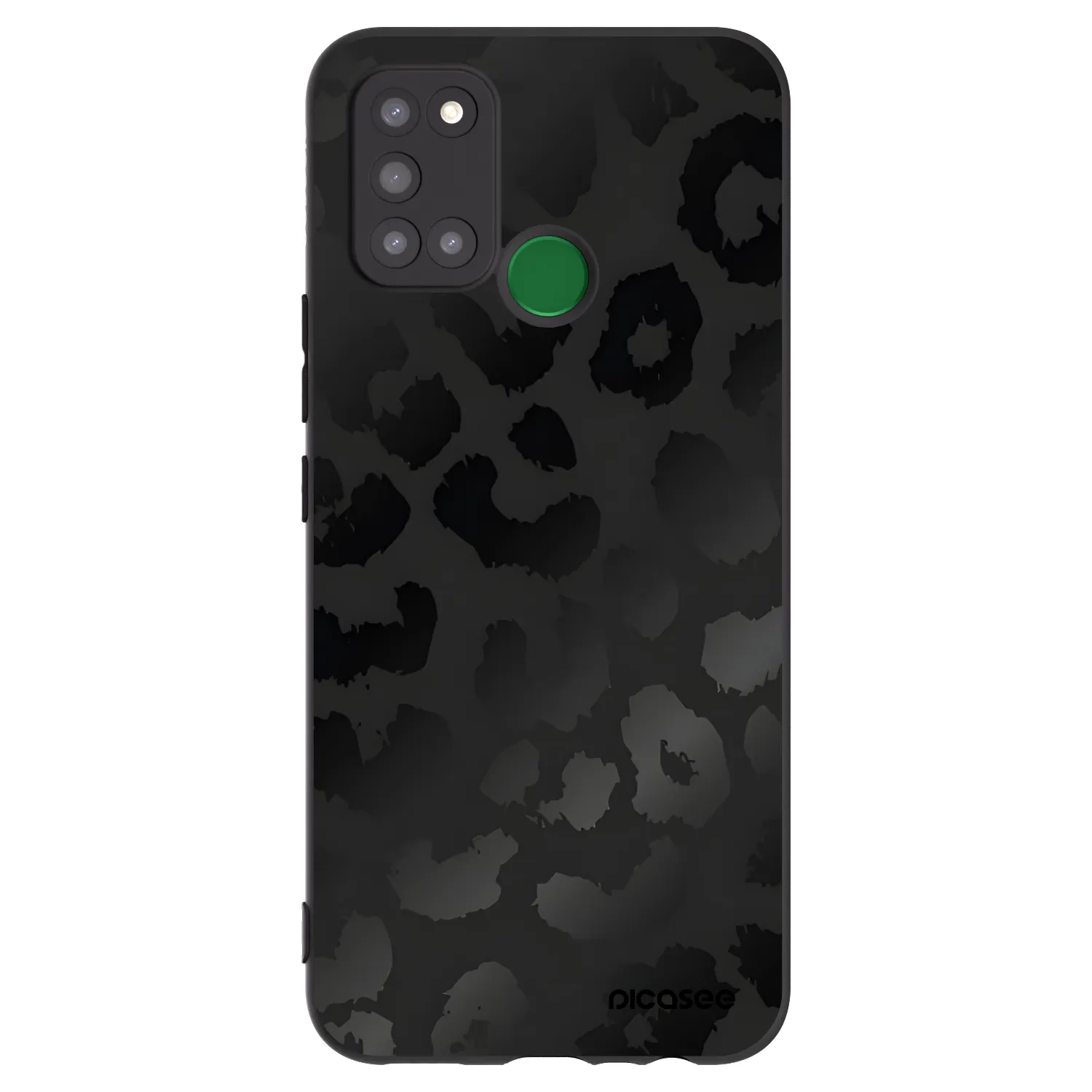 Picasee Μαύρη θήκη σιλικόνης για Realme 7i - Midnight Leopard
