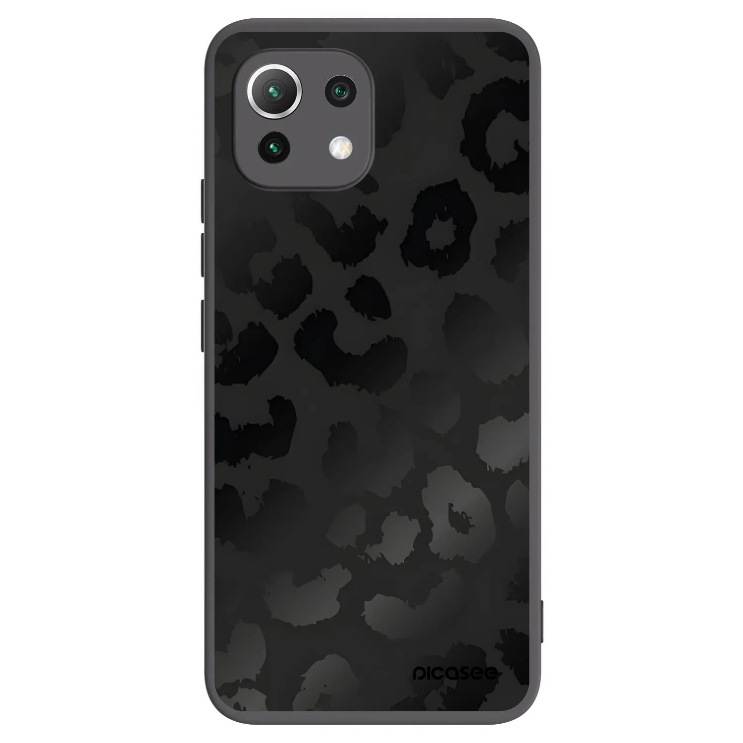 Picasee Μαύρη θήκη σιλικόνης για Xiaomi Mi 11 Lite - Midnight Leopard