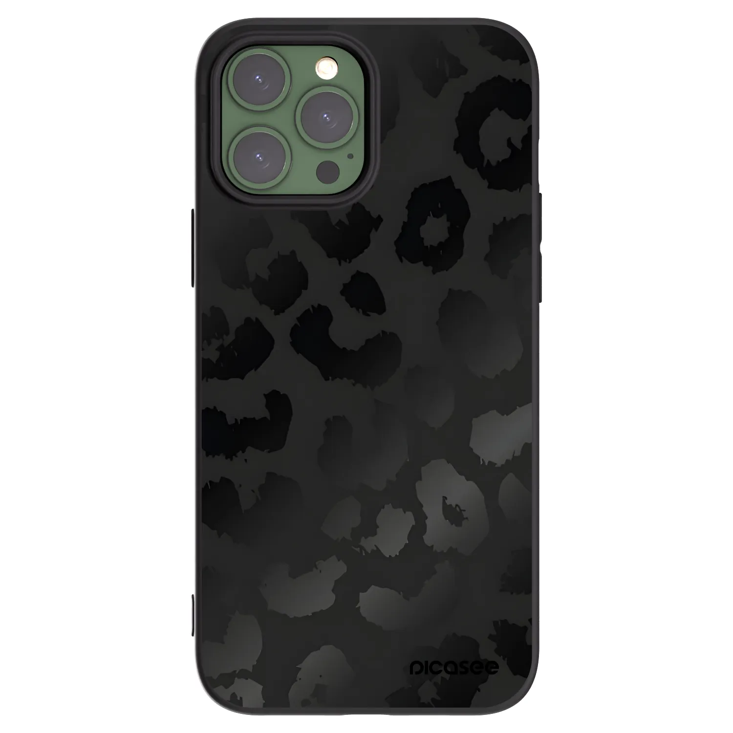 Picasee Μαύρη θήκη σιλικόνης για Apple iPhone 13 Pro Max - Midnight Leopard