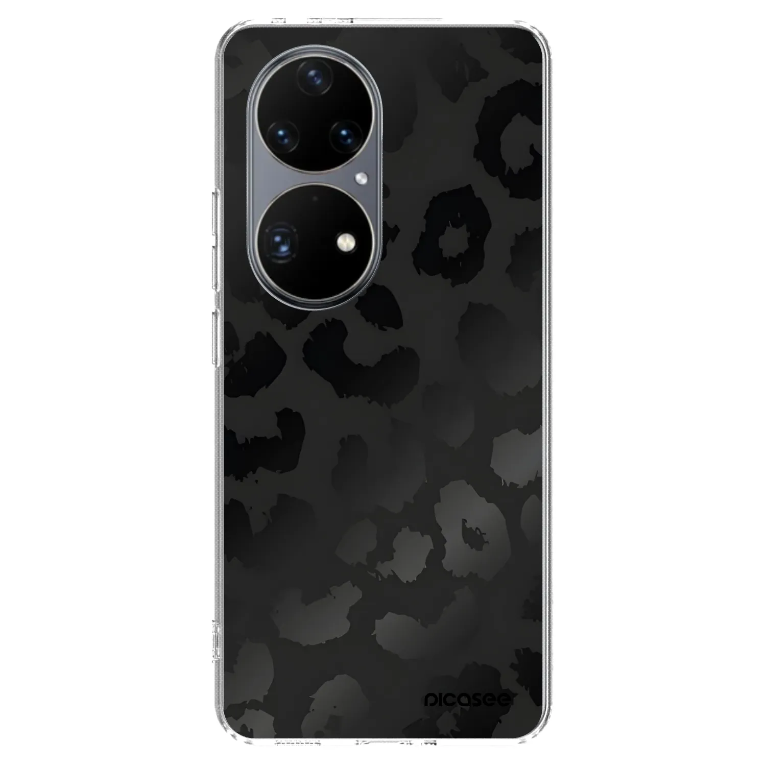 Picasee διαφανής θήκη σιλικόνης Huawei P50 - Midnight Leopard