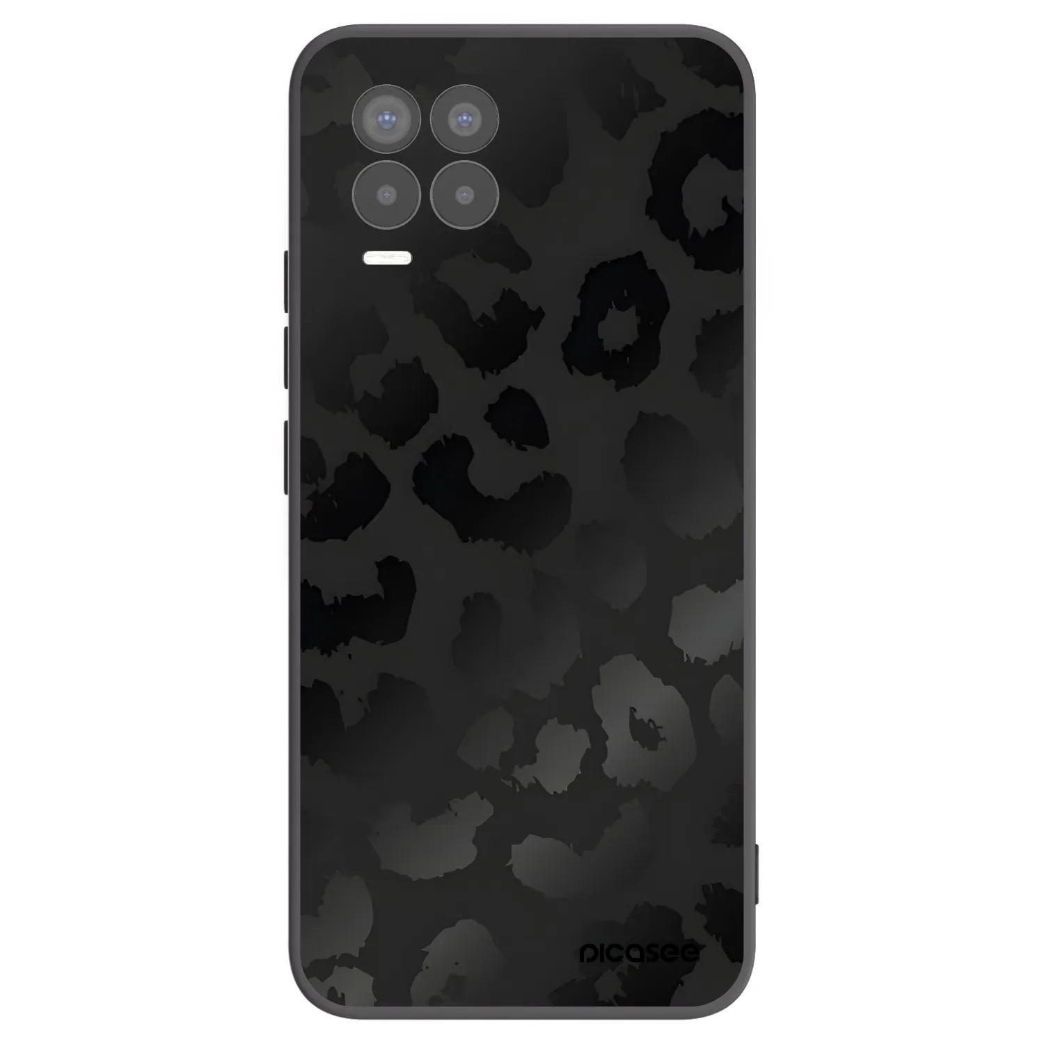 Picasee Μαύρη θήκη σιλικόνης για Realme 8 4G - Midnight Leopard