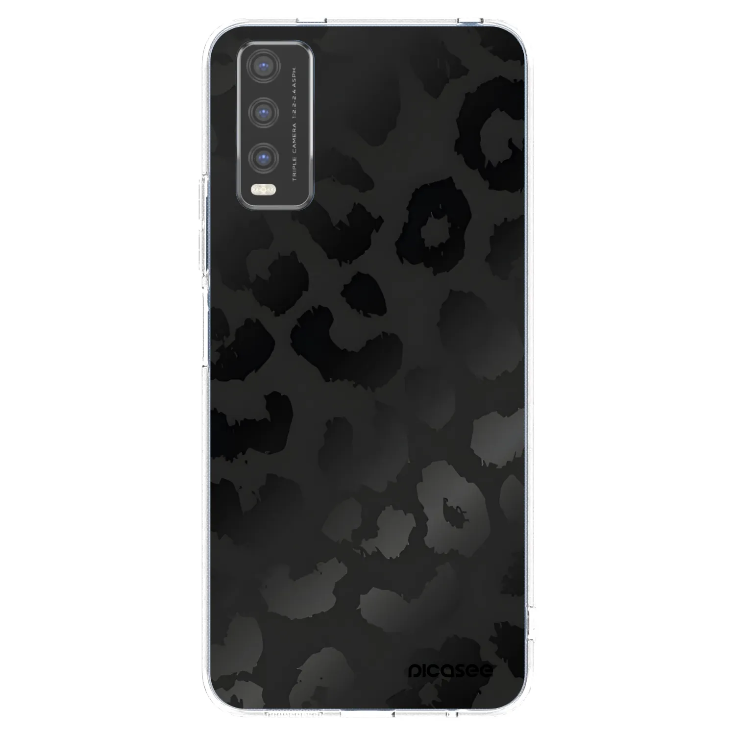 Picasee διαφανής θήκη σιλικόνης Vivo Y20s - Midnight Leopard