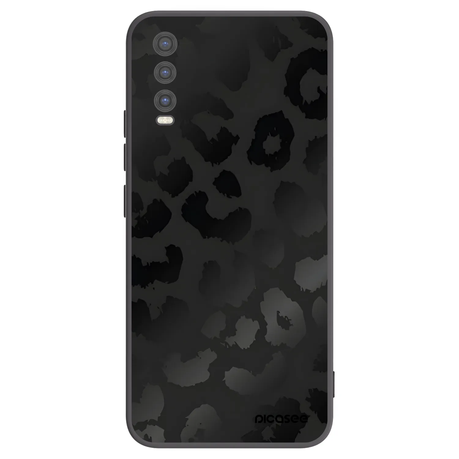 Picasee Μαύρη θήκη σιλικόνης για Vivo Y20s - Midnight Leopard