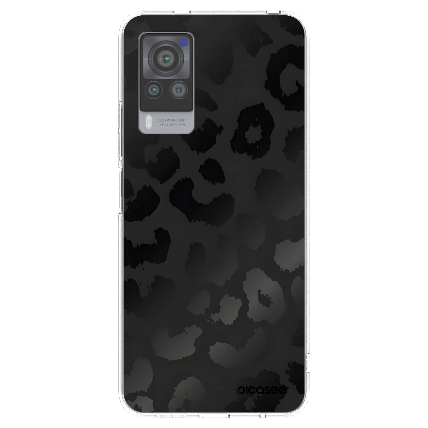 Picasee διαφανής θήκη σιλικόνης Vivo X60 Pro 5G - Midnight Leopard