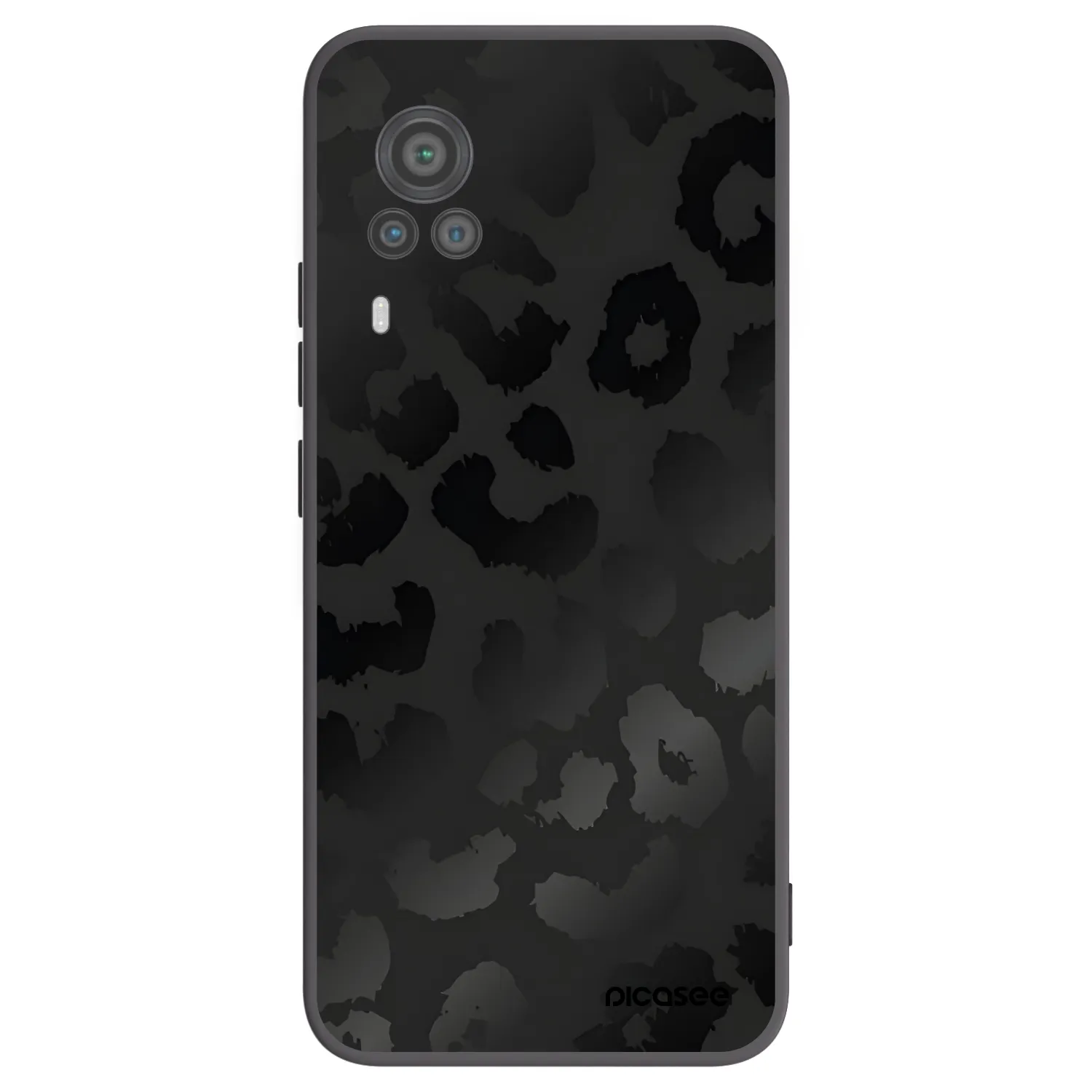 Picasee Μαύρη θήκη σιλικόνης για Vivo X60 Pro 5G - Midnight Leopard
