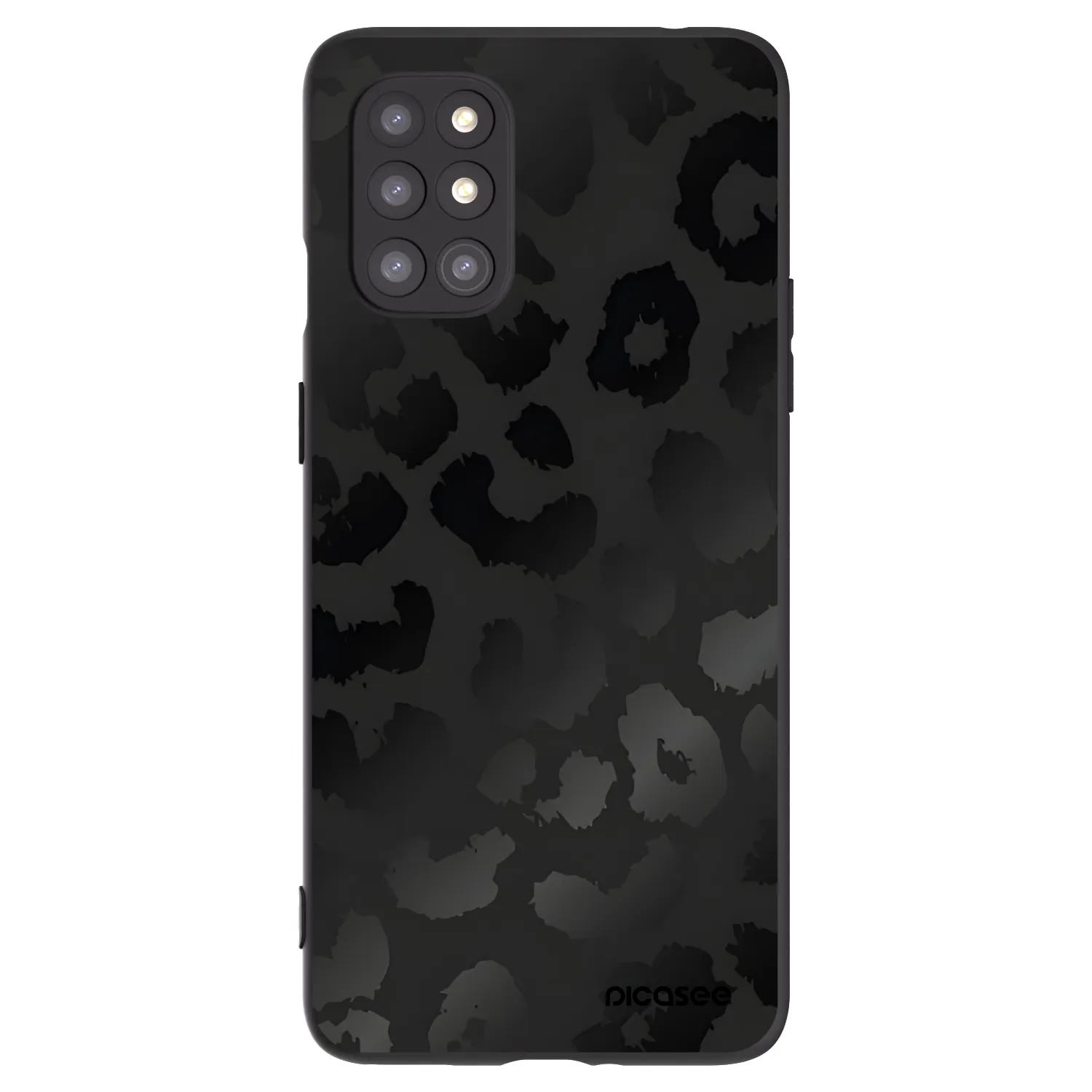 Picasee Μαύρη θήκη σιλικόνης για OnePlus 8T - Midnight Leopard