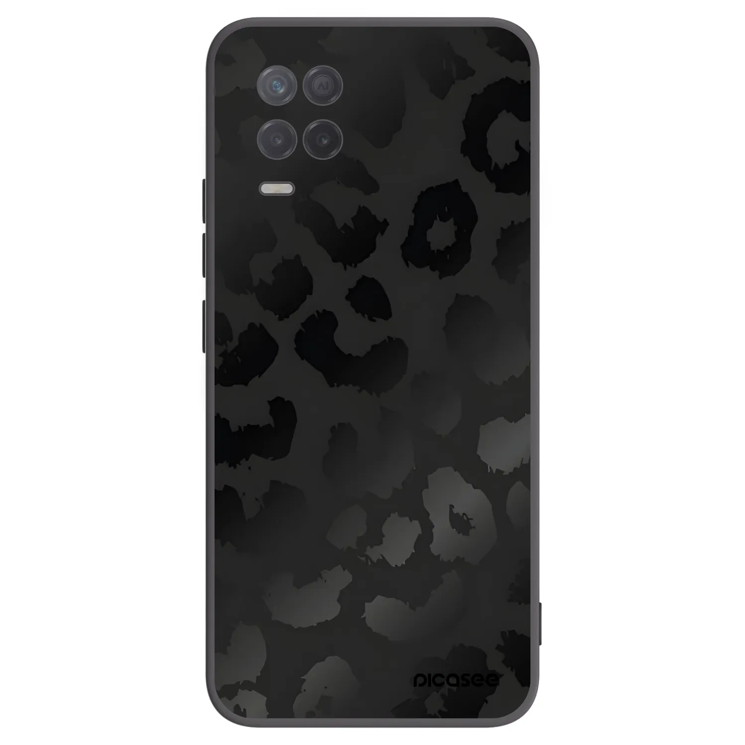 Picasee Μαύρη θήκη σιλικόνης για Realme 8 5G - Midnight Leopard