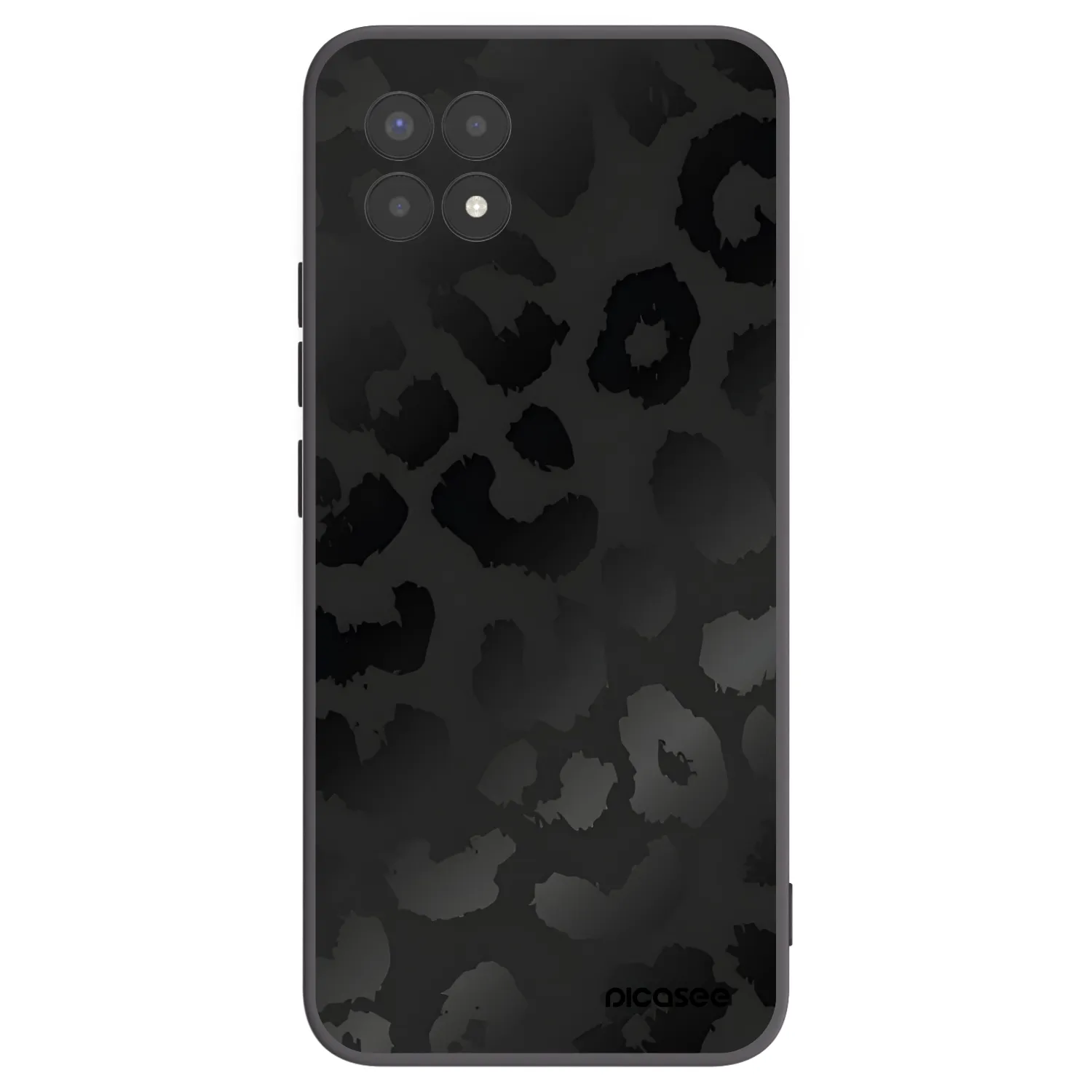 Picasee Μαύρη θήκη σιλικόνης για Realme 8i - Midnight Leopard