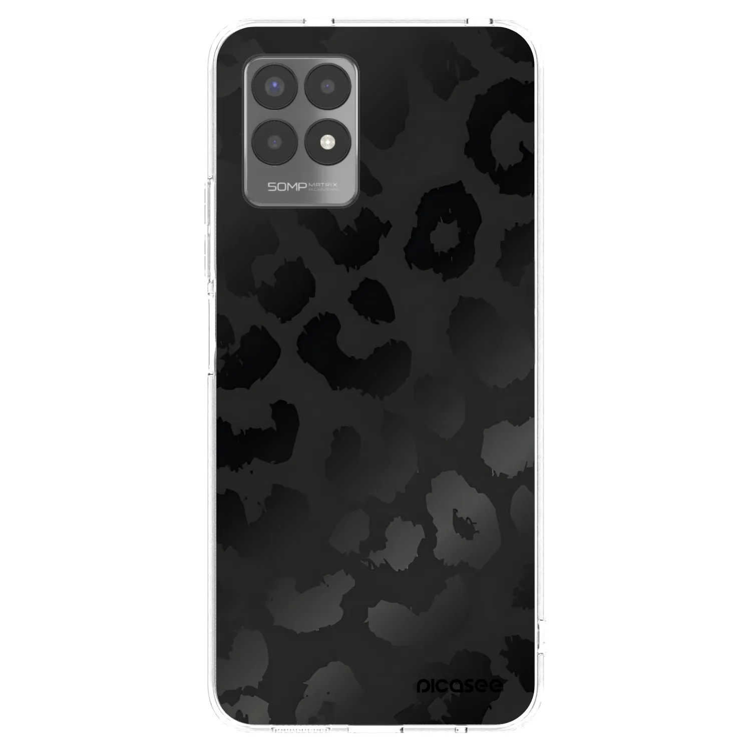 Picasee διαφανής θήκη σιλικόνης Realme 8i - Midnight Leopard