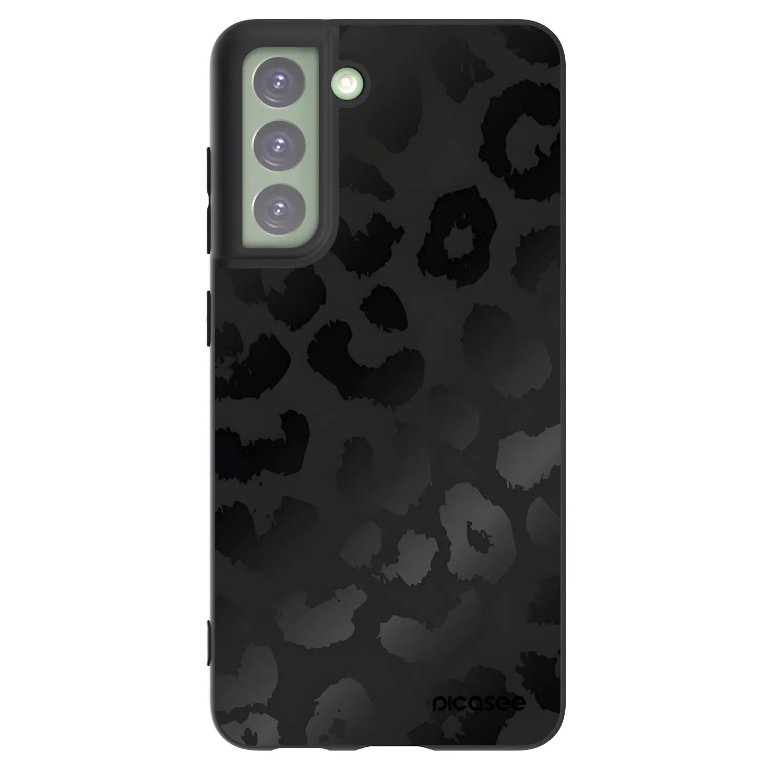 Picasee Μαύρη θήκη σιλικόνης για Samsung Galaxy S21 FE 5G - Midnight Leopard
