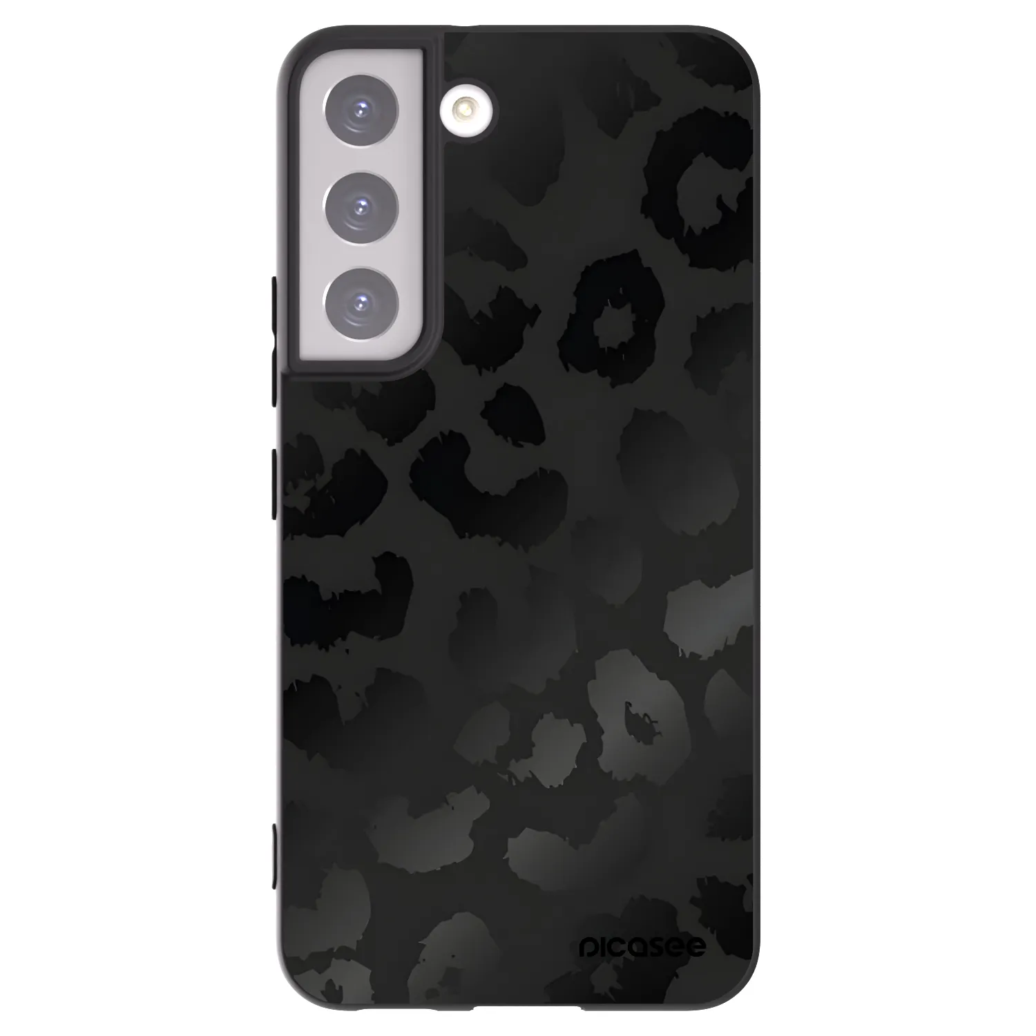 Picasee Μαύρη θήκη σιλικόνης για Samsung Galaxy S22 5G - Midnight Leopard
