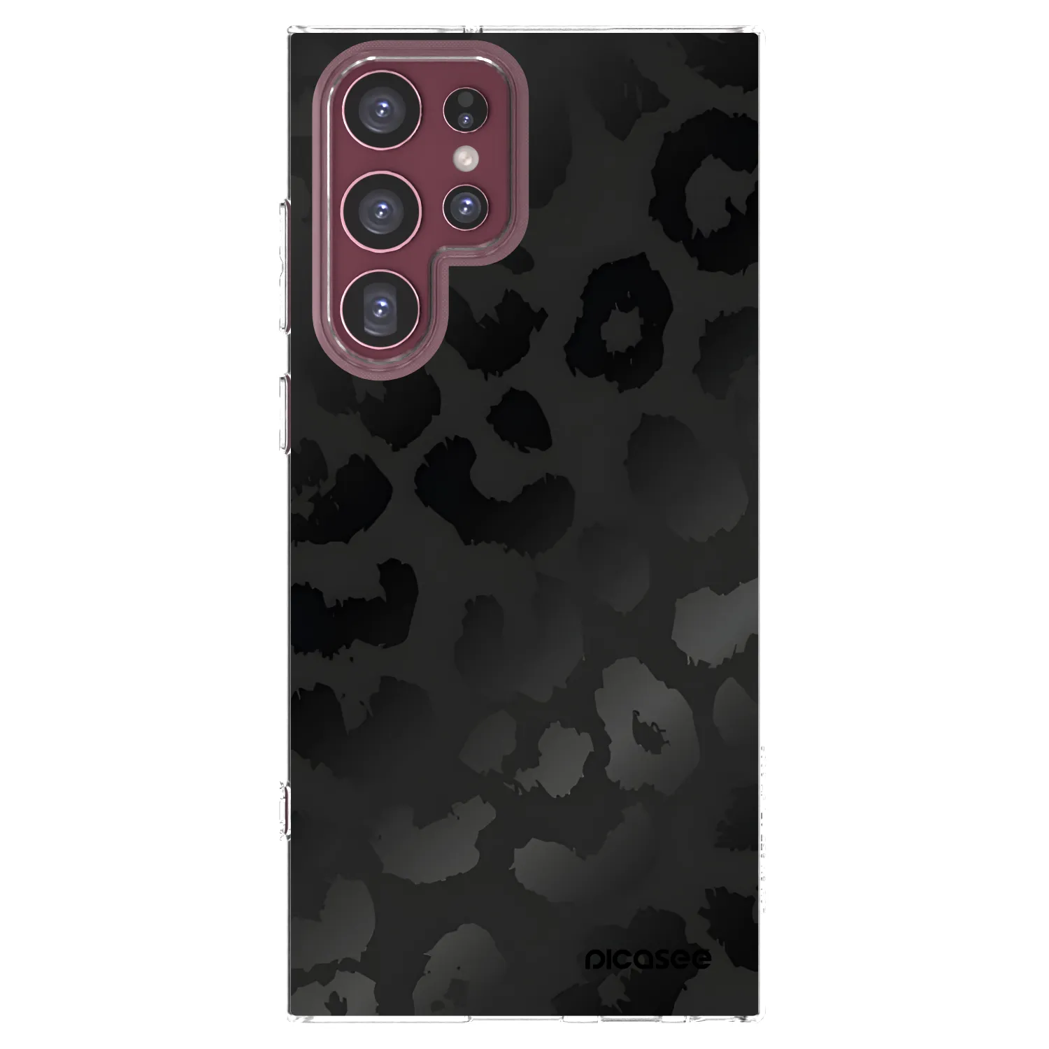 Picasee διαφανής θήκη σιλικόνης Samsung Galaxy S22 Ultra 5G - Midnight Leopard