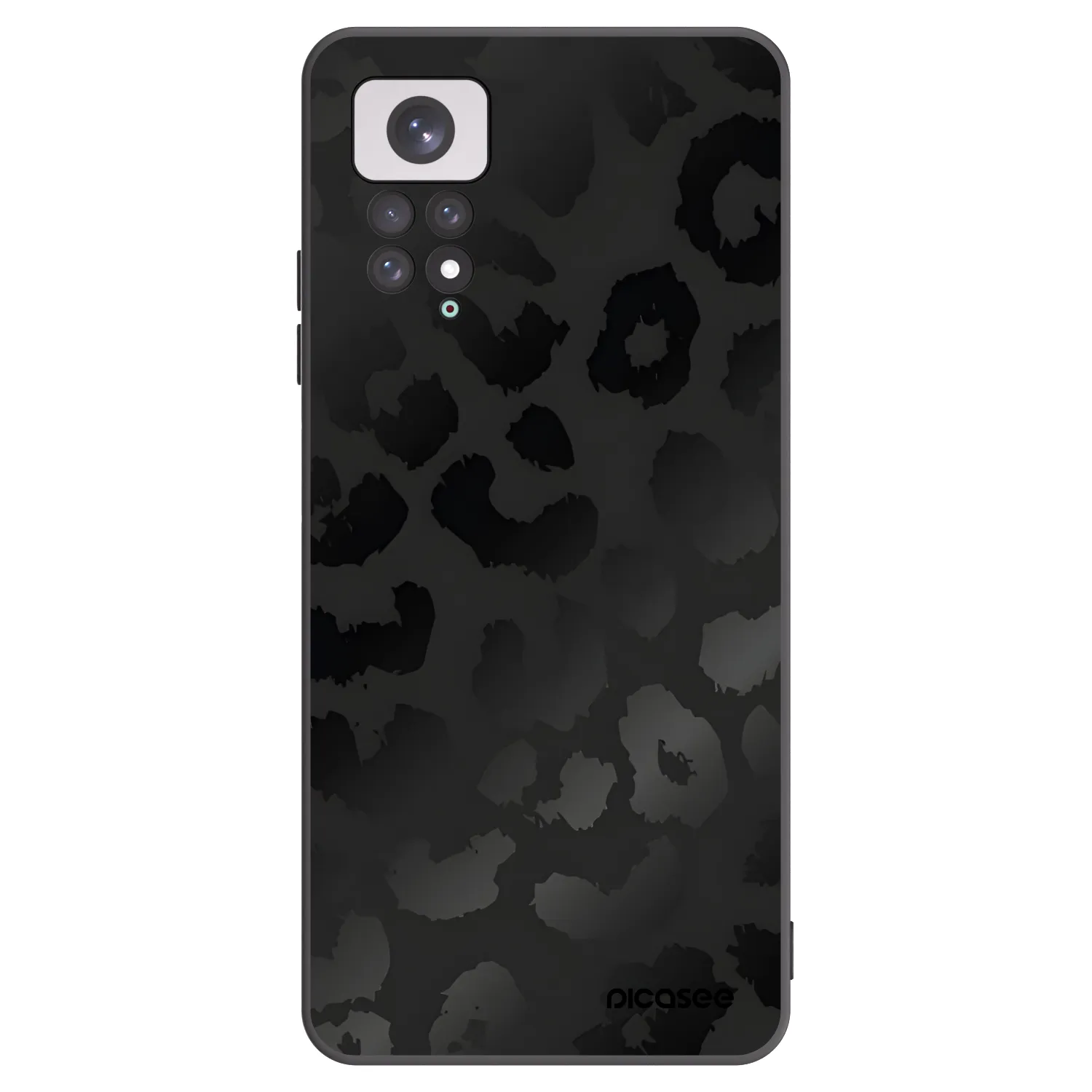 Picasee Μαύρη θήκη σιλικόνης για Xiaomi Redmi Note 11 - Midnight Leopard