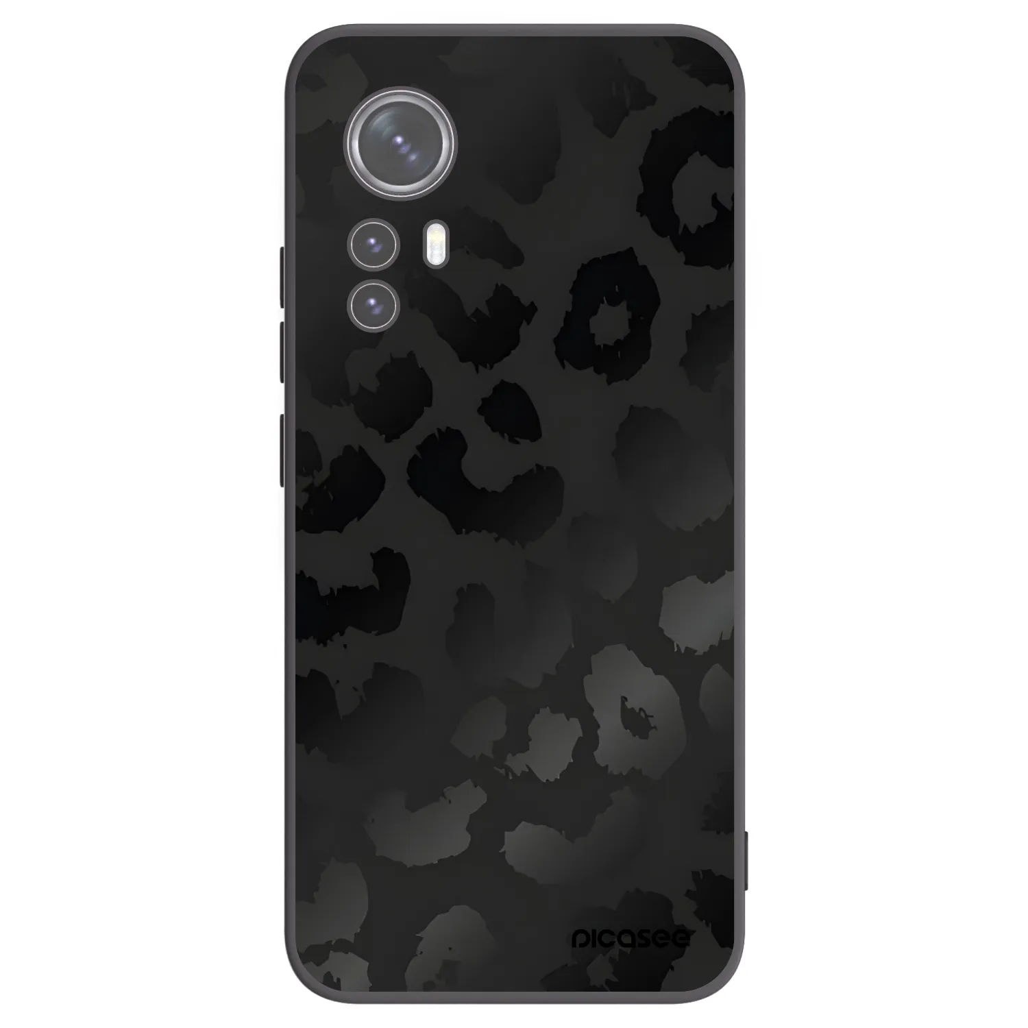 Picasee Μαύρη θήκη σιλικόνης για Xiaomi 12 - Midnight Leopard