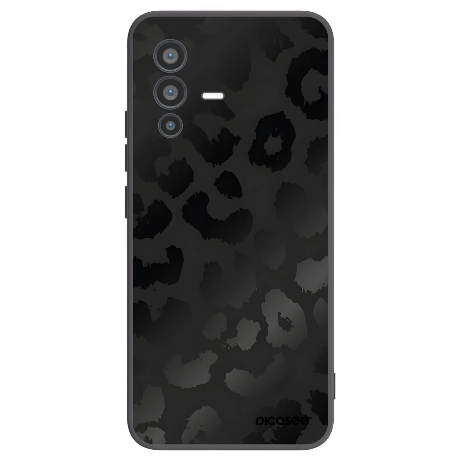 Picasee Μαύρη θήκη σιλικόνης για Vivo V23 5G - Midnight Leopard