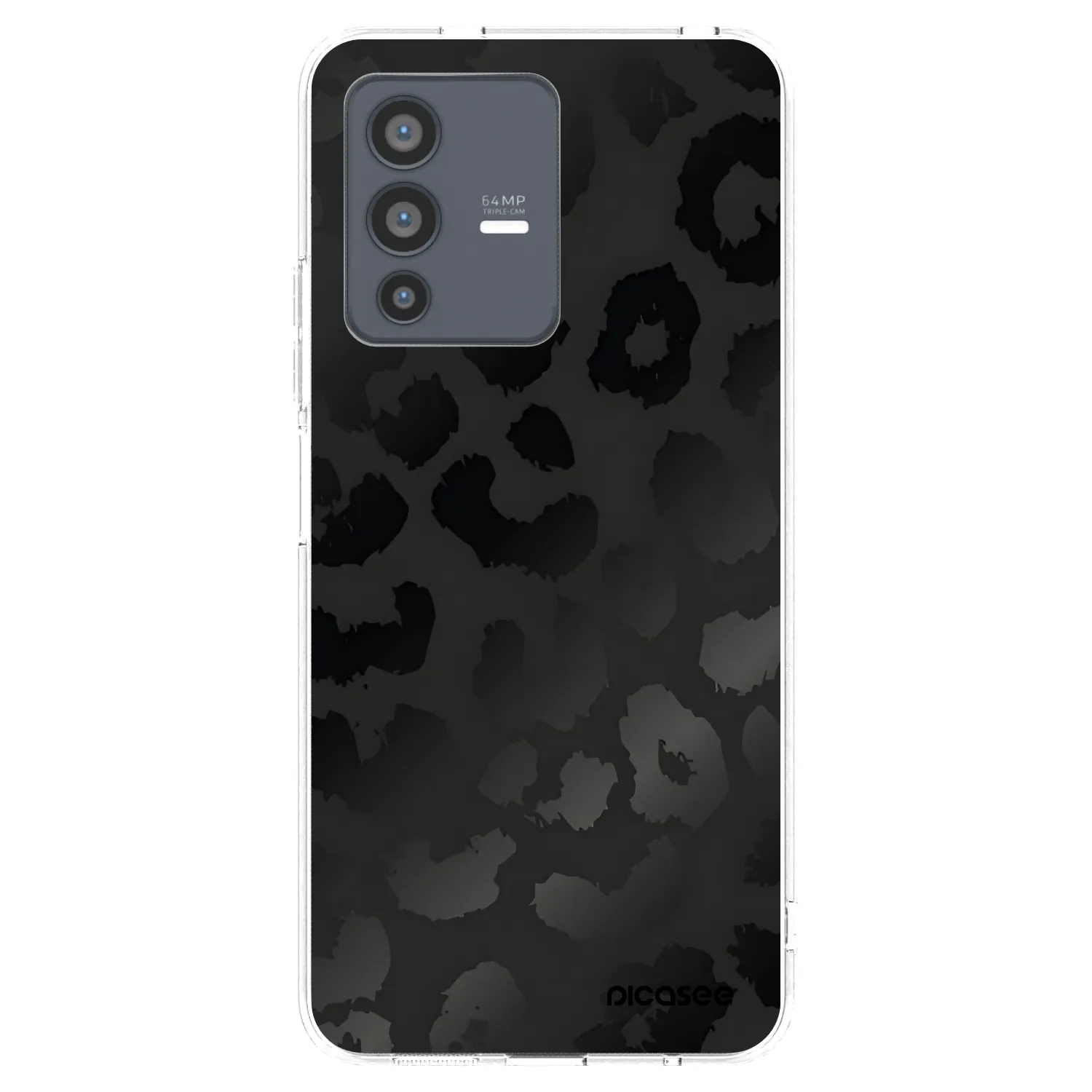 Picasee διαφανής θήκη σιλικόνης Vivo V23 5G - Midnight Leopard