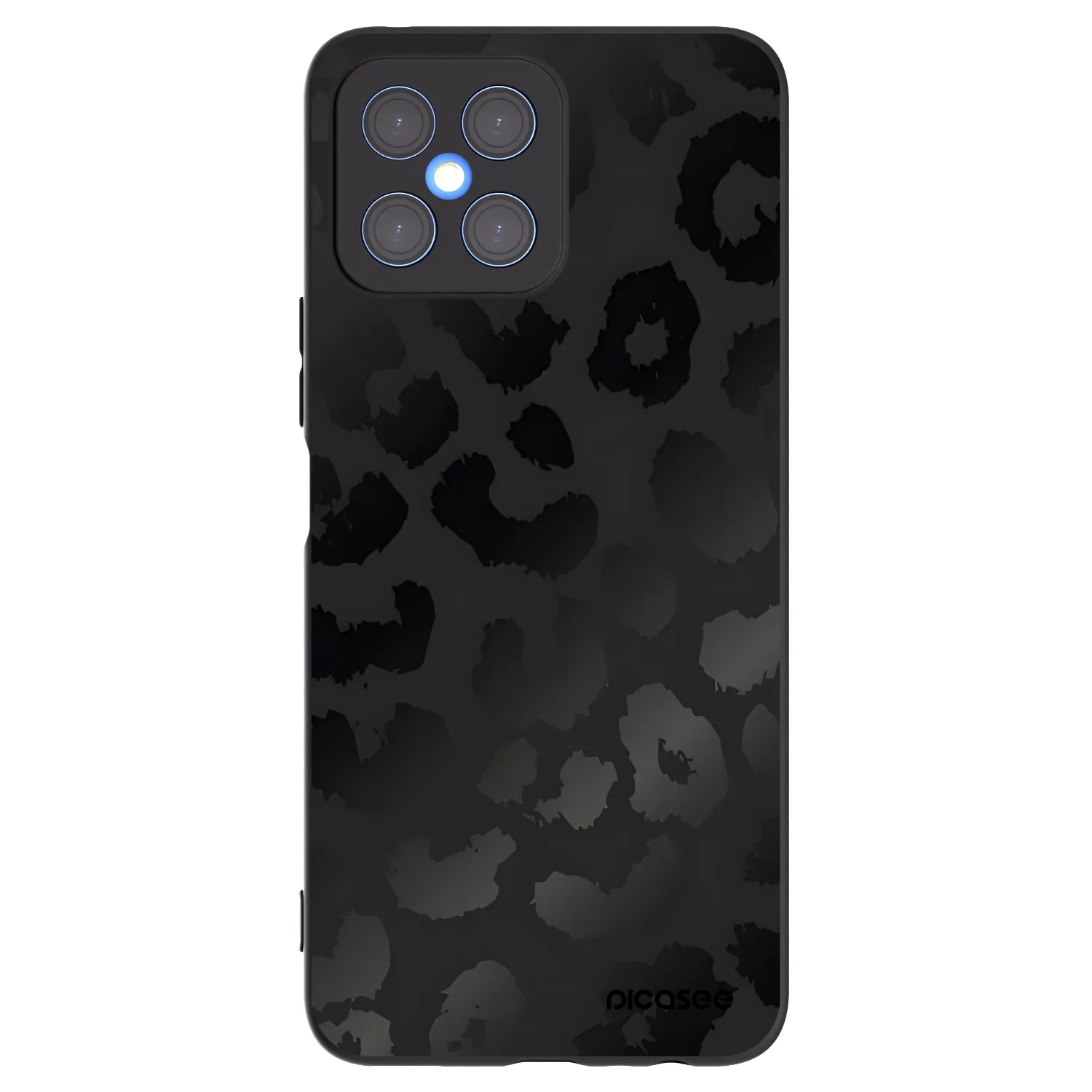 Picasee Μαύρη θήκη σιλικόνης για Honor X8 4G - Midnight Leopard