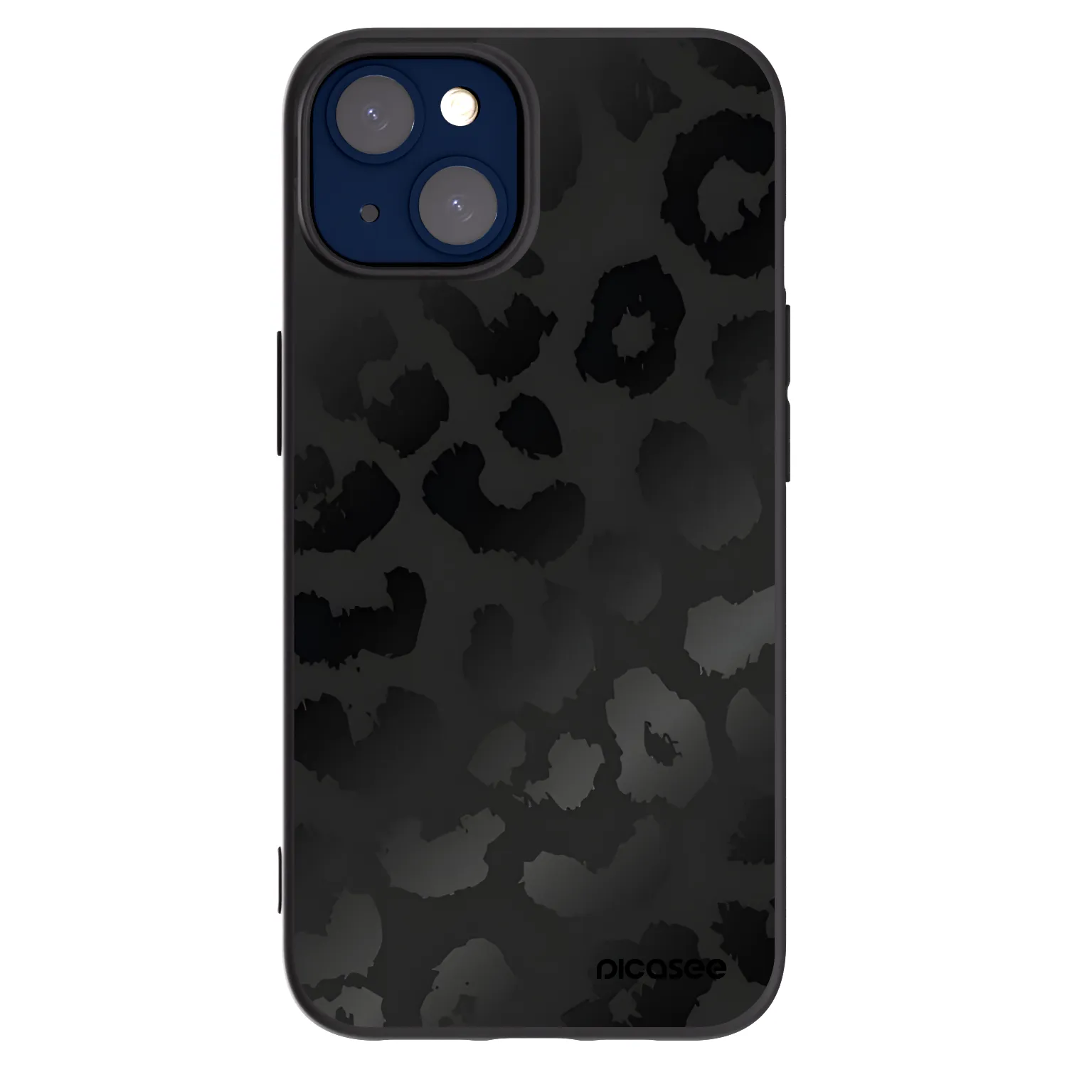 Picasee Μαύρη θήκη σιλικόνης για Apple iPhone 14 - Midnight Leopard