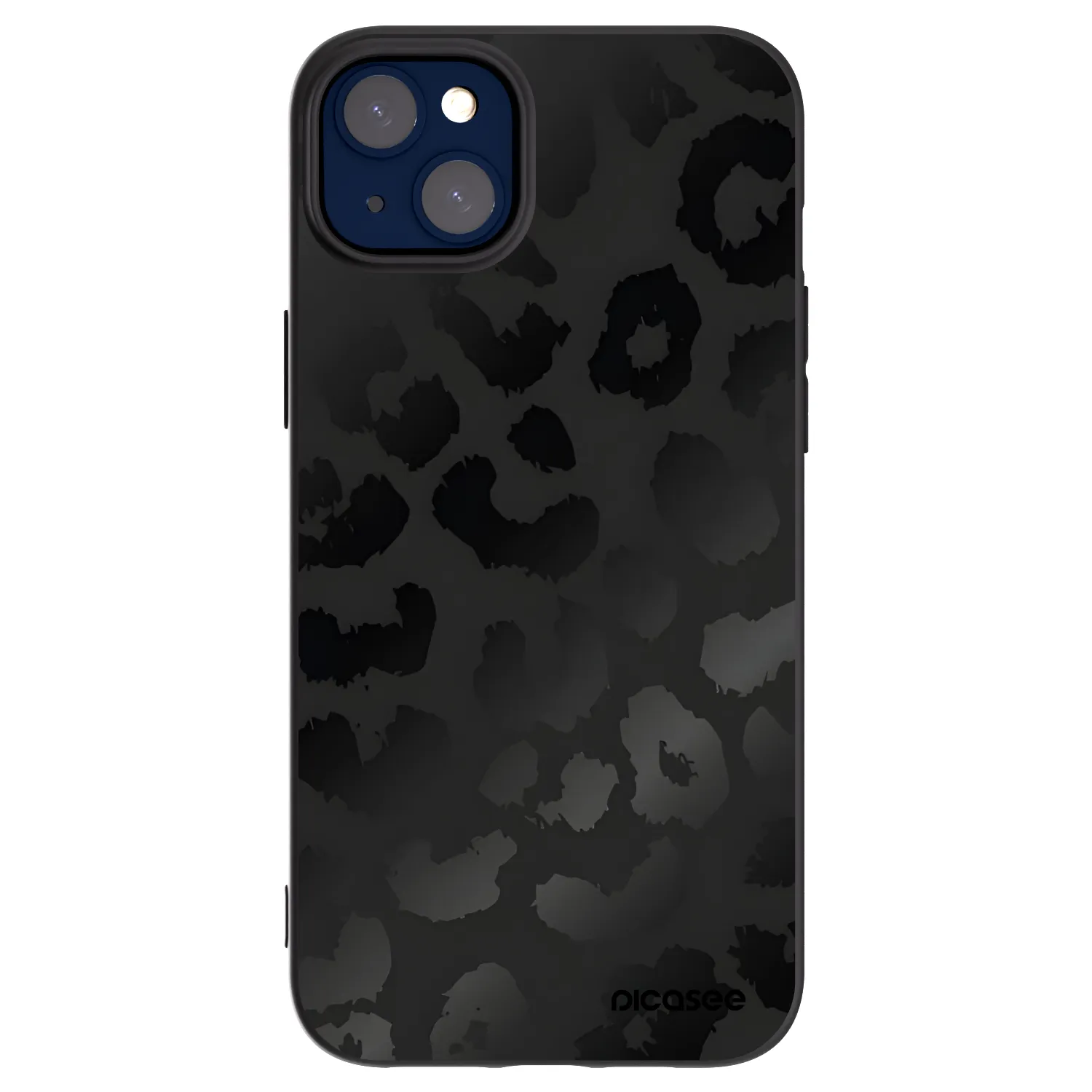 Picasee Μαύρη θήκη σιλικόνης για Apple iPhone 14 Plus - Midnight Leopard