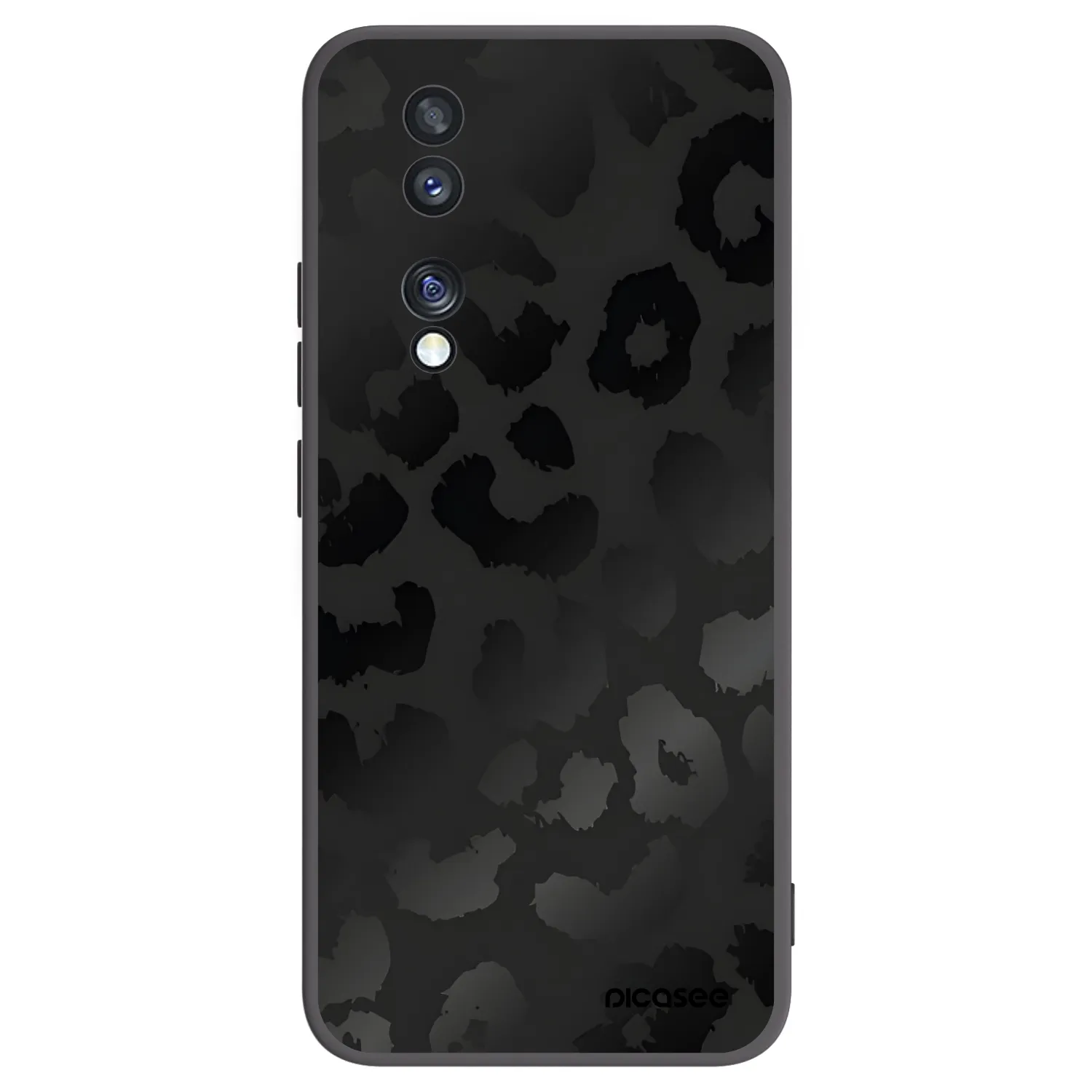 Picasee Μαύρη θήκη σιλικόνης για Honor 70 - Midnight Leopard