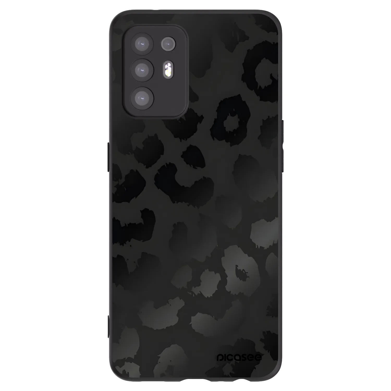 Picasee Μαύρη θήκη σιλικόνης για OPPO A94 5G - Midnight Leopard