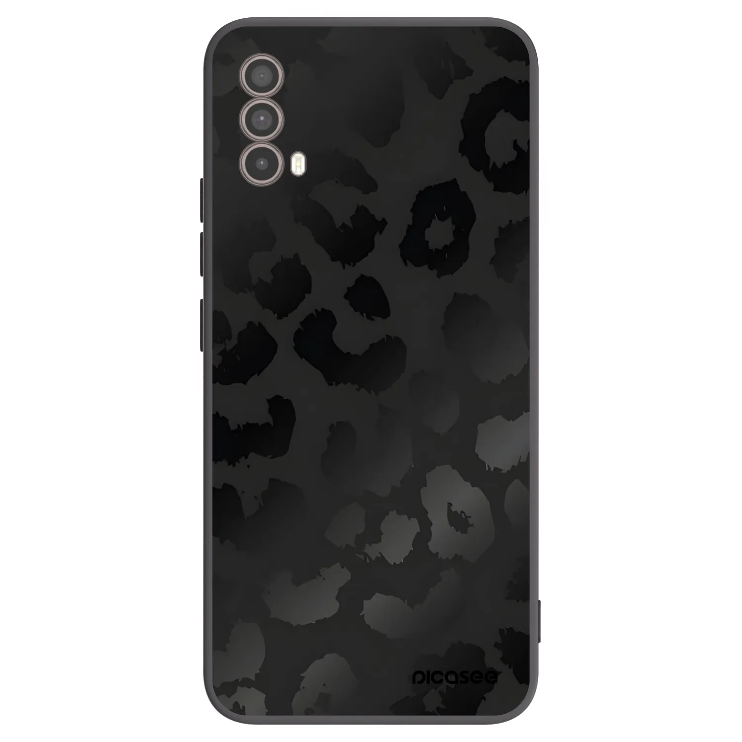 Picasee Μαύρη θήκη σιλικόνης για Motorola Moto E40 - Midnight Leopard