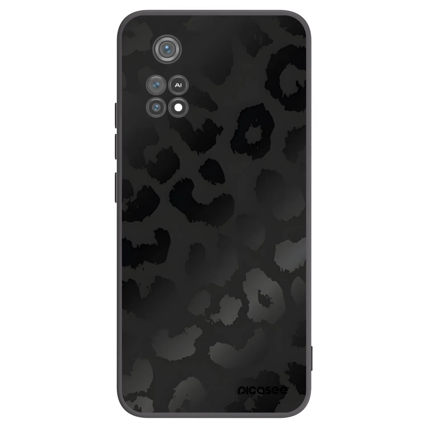 Picasee Μαύρη θήκη σιλικόνης για Xiaomi Poco M4 Pro - Midnight Leopard