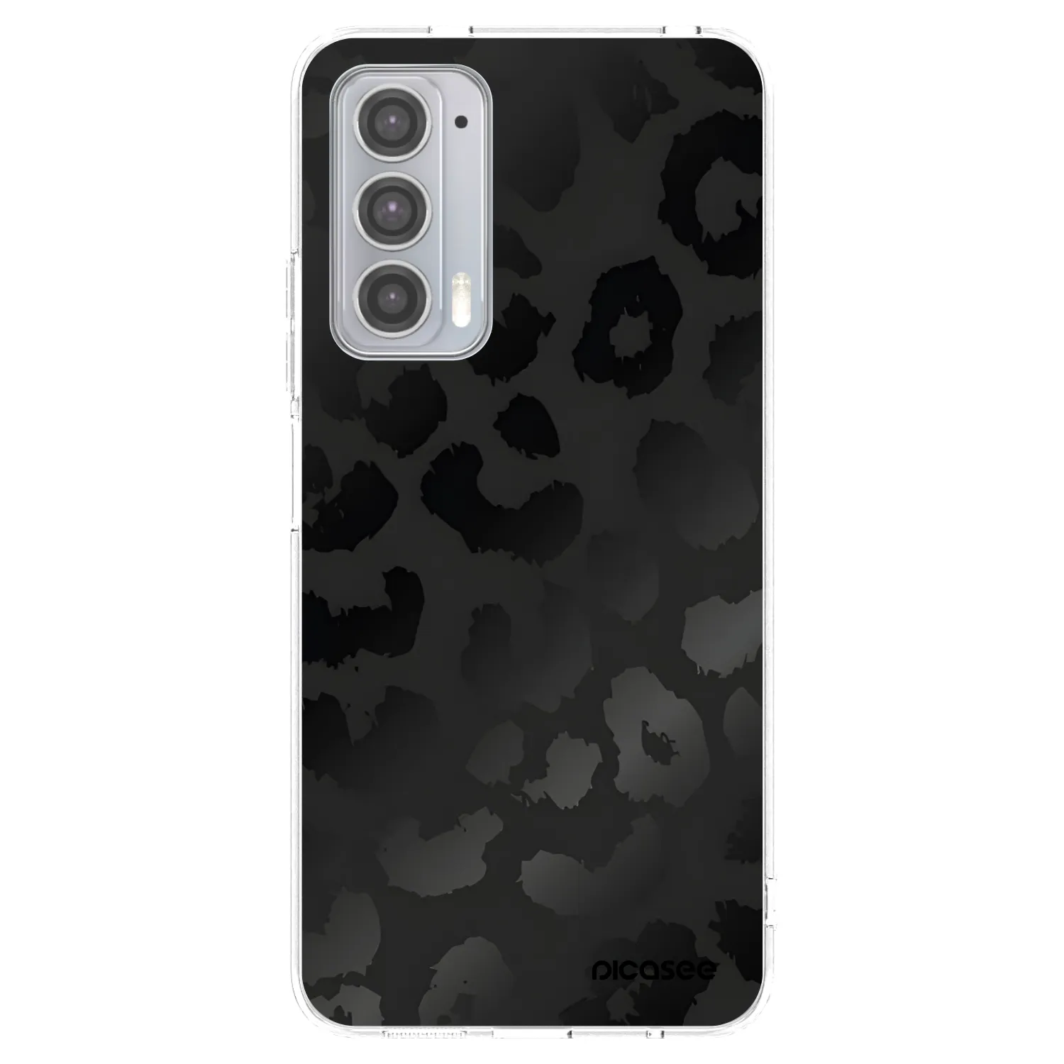 Picasee διαφανής θήκη σιλικόνης Motorola Edge 20 - Midnight Leopard