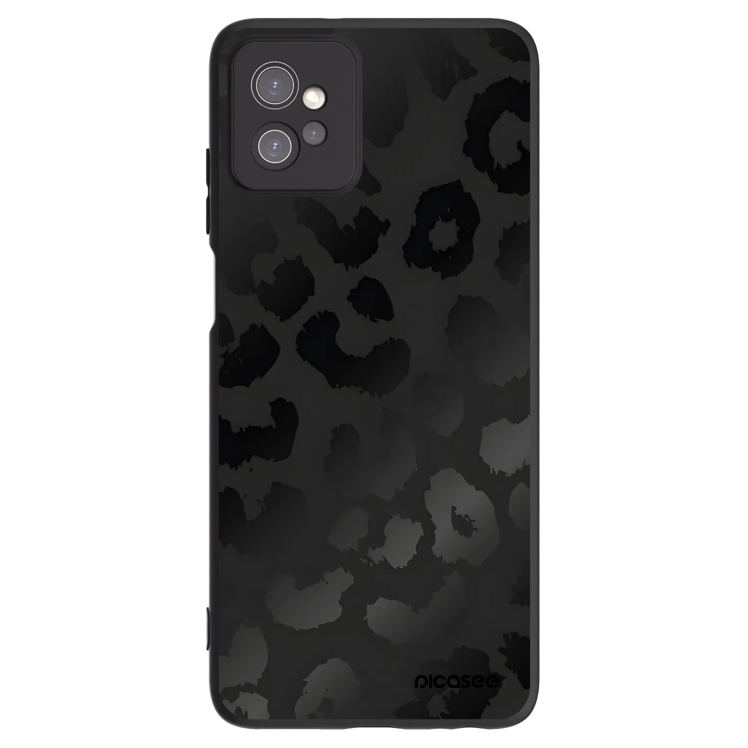 Picasee Μαύρη θήκη σιλικόνης για Motorola Moto G32 - Midnight Leopard