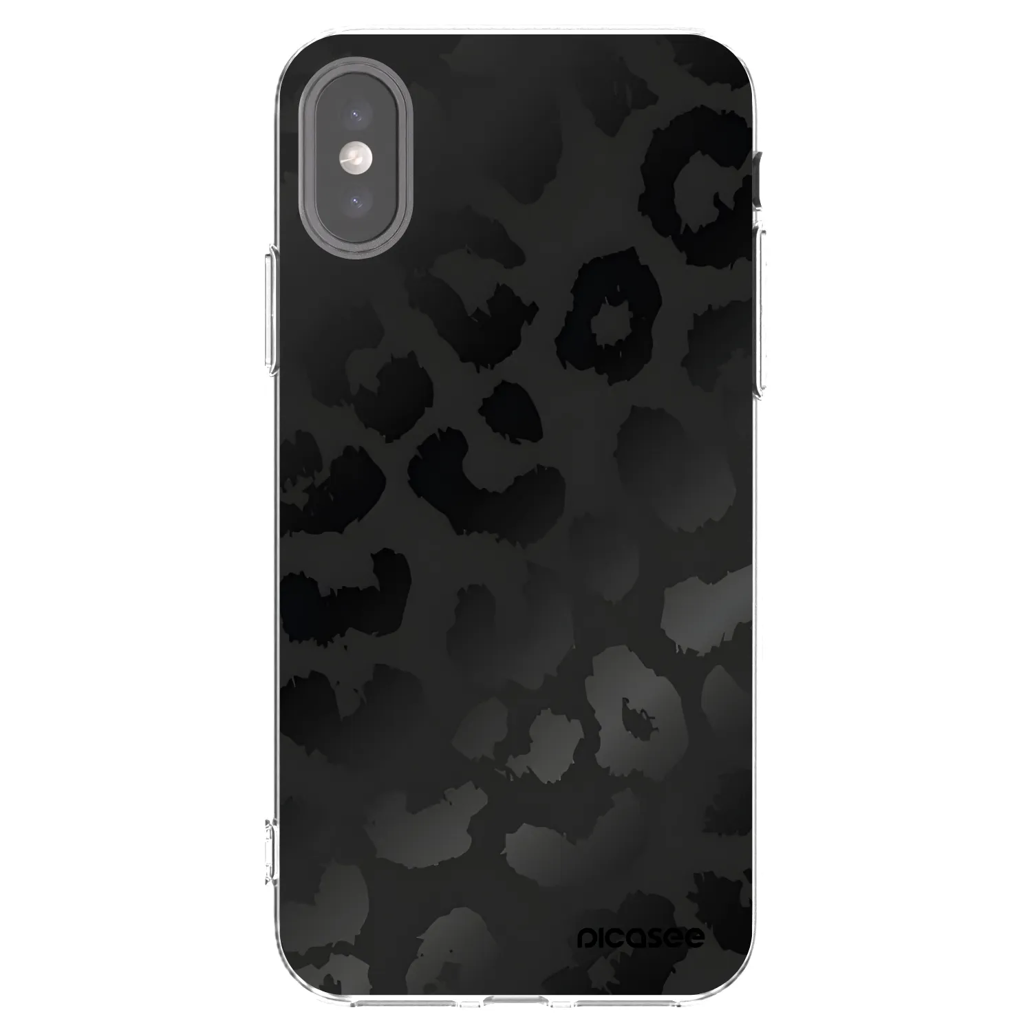 Picasee διαφανής θήκη σιλικόνης Apple iPhone X/XS - Midnight Leopard