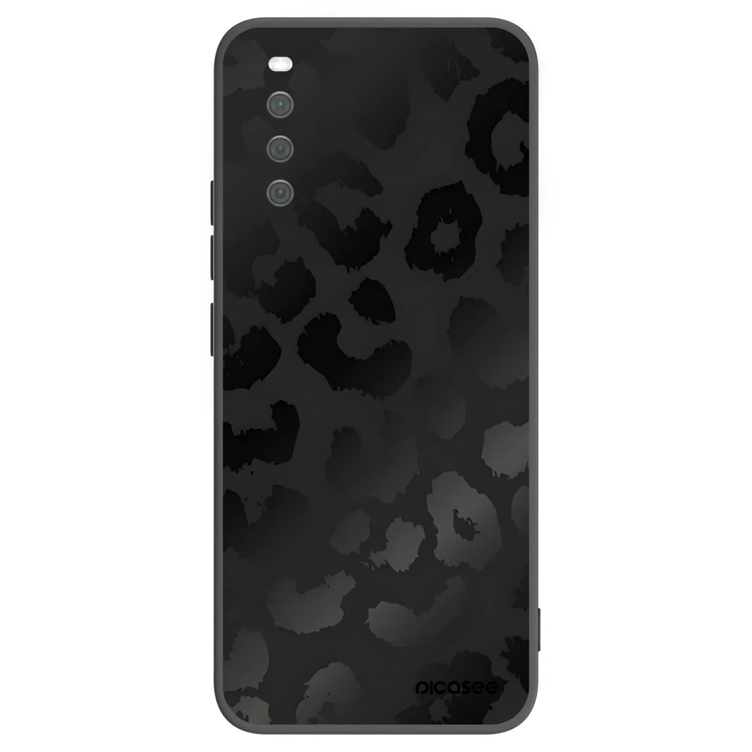 Picasee Μαύρη θήκη σιλικόνης για Sony Xperia 10 III - Midnight Leopard
