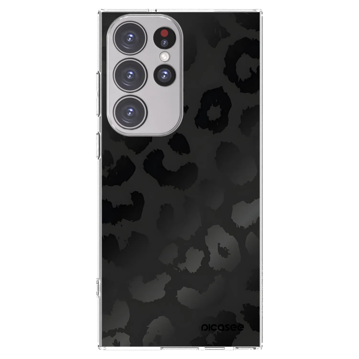 Picasee διαφανής θήκη σιλικόνης Samsung Galaxy S23 Ultra 5G - Midnight Leopard